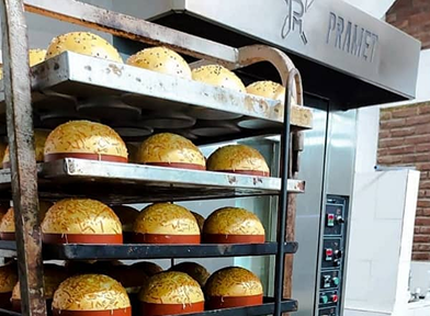 Producción uniforme de nuestro horno rotativo mediano Image